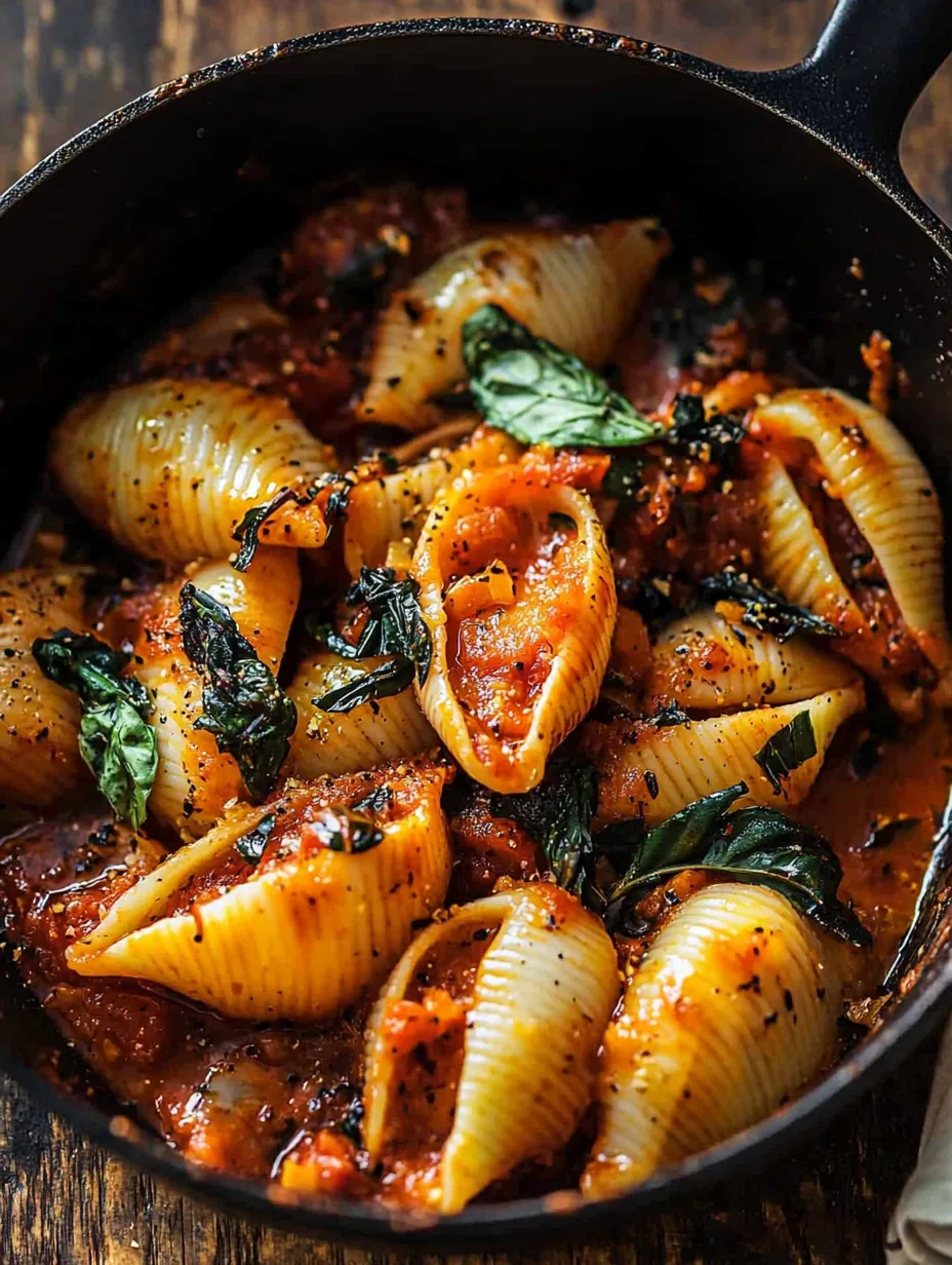Unstuffed Spicy Tomato Basil Shells with Whipped Ricotta: An Amazing ...